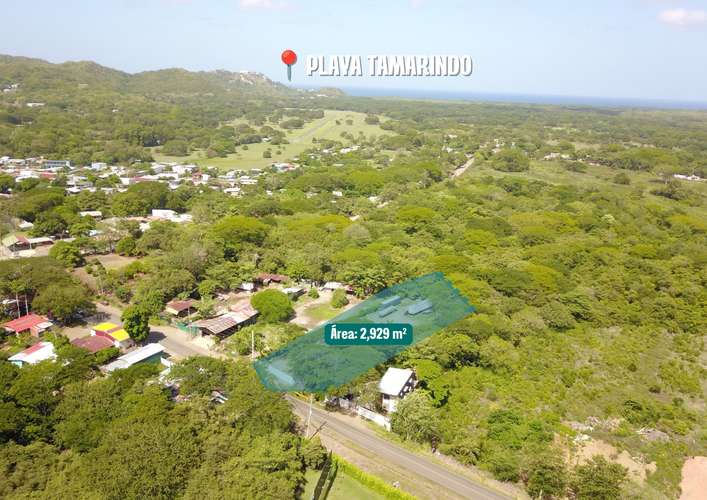 Lote comercial de 2.929 m² sobre la carretera principal Huacas–Playa Tamarindo. - Imagen 1