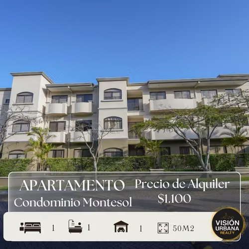 Apartamento Amueblado de 1 Habitación en Montesol
