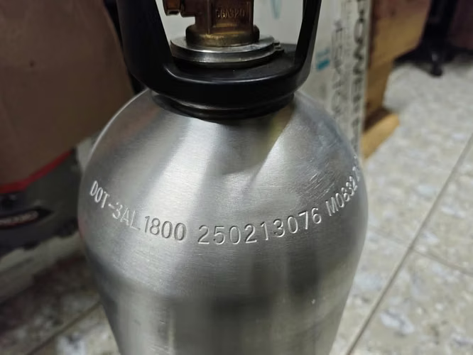 tanque cilindro COII nuevo cod7385 asch - Imagen 3