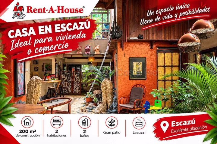 Alquiler de Casa AMUEBLADA en San Rafael de Escazú. 27-73