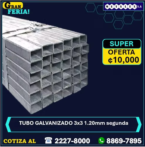 3x3 1.20 h first galvanized tube