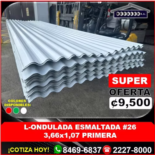 l-ondulada esmaltada #26 0.40mm 3,66x1,07 primera