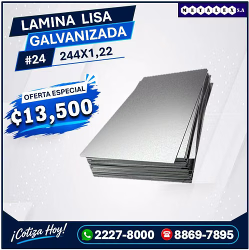 lamina lisa h galvanizado # 