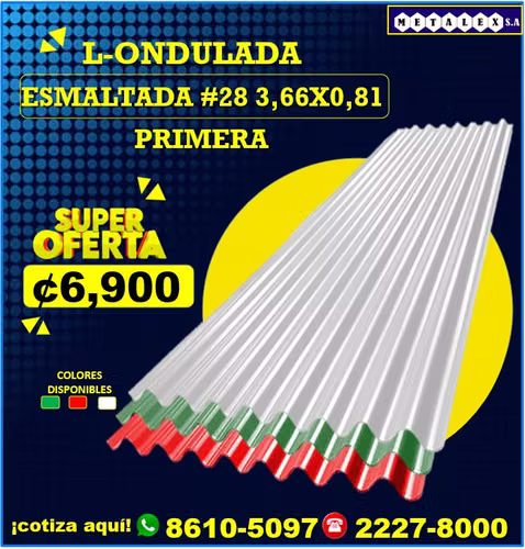L-ONDULADA ESMALTADA #28 0.35MM 3.66X0.81 PRIMERA
