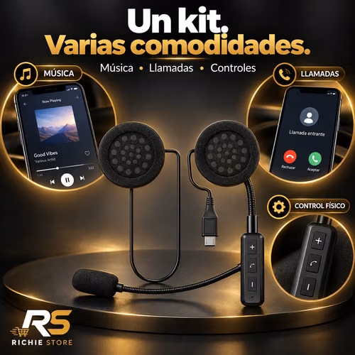 Kit Bluetooth para Casco de Moto con Micrófono Manos Libres - Imagen 8