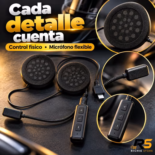 Kit Bluetooth para Casco de Moto con Micrófono Manos Libres - Imagen 4