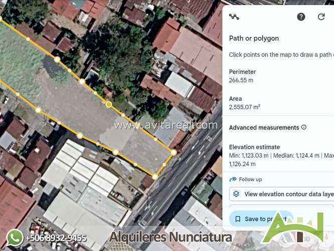 Oportunidad Lote de 2550m2 en Hatillo Centro