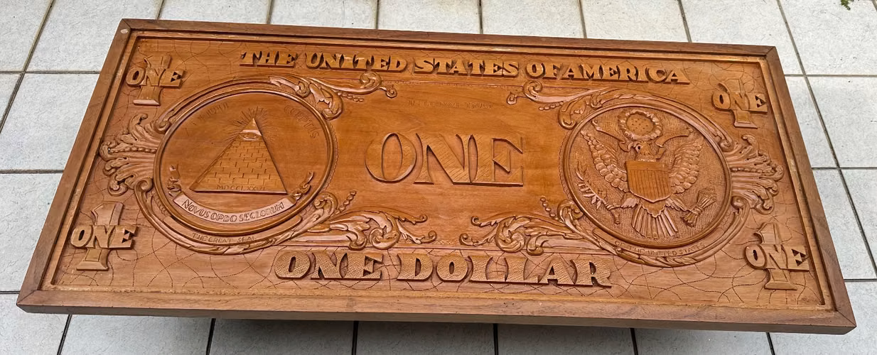 Mesa CEDRO TALLADA de Dólar  - Imagen 5