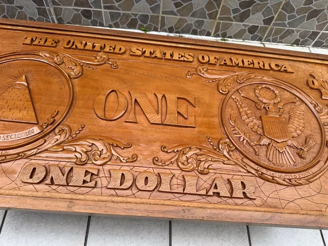 Mesa CEDRO TALLADA de Dólar  - Imagen 9