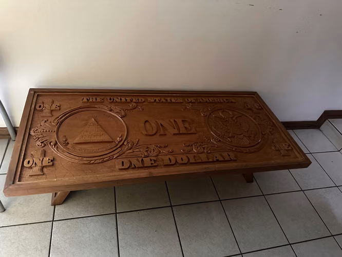 Mesa CEDRO TALLADA de Dólar  - Imagen 13