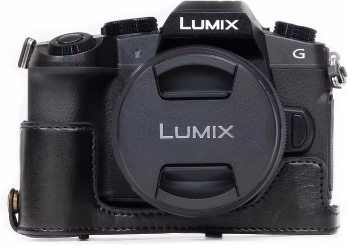 estuche protector forro cobertor Funda de cuero para cámara Panasonic Lumix DMC-G85, G8 asch - Imagen 2