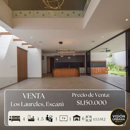 Moderna Casa para Estrenar de 4 Habitaciones con Piscina en Los Laureles, Escazú - Imagen 1