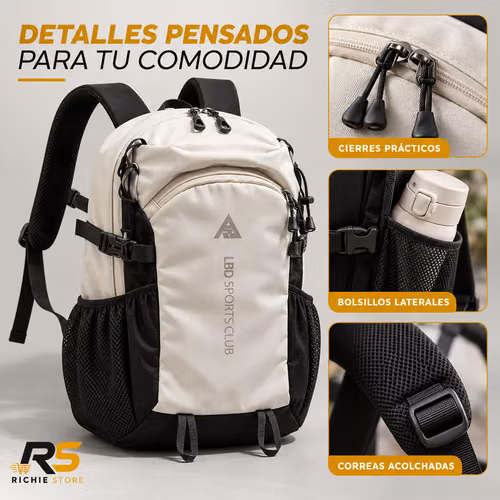  Mochila Multifuncional LBD Sports Club para Laptop, Viaje y Universidad - Imagen 4