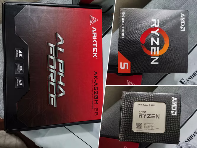 Combo Ryzen 5 4500 + Tarjeta Madre ARKTEK A520M