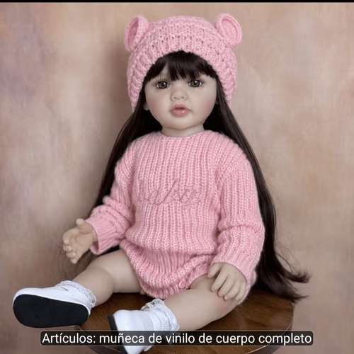 Muñeca realista de vinilo completo.Nueva