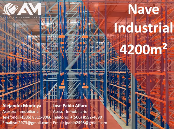 NAVE INDUSTRIAL EN HEREDIA 4200m²