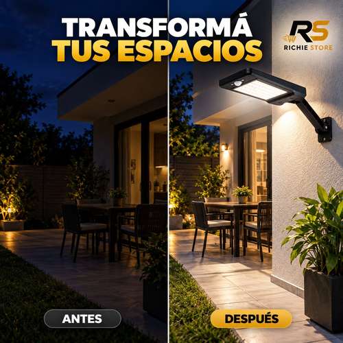 Lámpara Solar LED de Pared con Brazo, Sensor de Movimiento y Control Remoto - Imagen 6