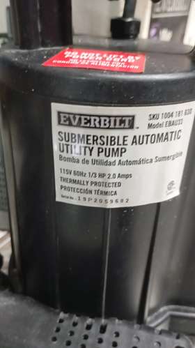 bomba de agua sumergible 1/3 HP cod1327 asch - Imagen 2