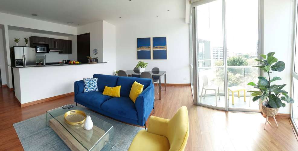Vendo en Vistas de Nunciatura, hermoso-lujoso-amplio 71m2, amueblado, 1 hab, A/C, 1.5 baños, vista parque.   - Imagen 5