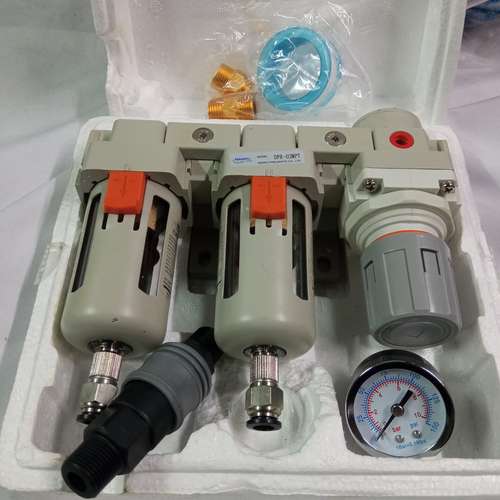 filtros de aire dobles regulador presión manómetro cod1337  asch
