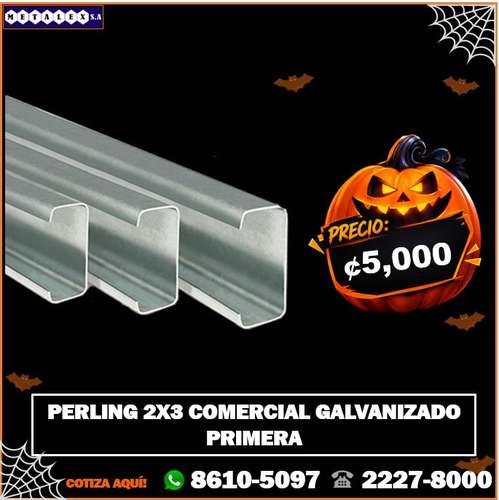 PERLING 2X3 COMERCIAL GALVANIZADO PRIMERA