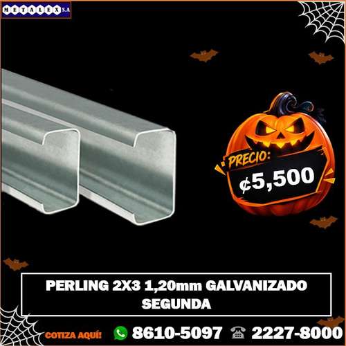 PERLING 2X3 1.20MM GALVANIZAOD SEGUNDA 