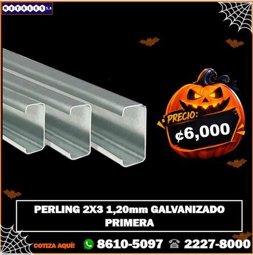 PERLING 2X3 1.20MM GALVANIZADO PRIMERA