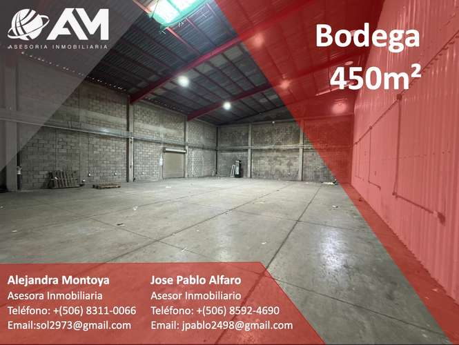 BODEGA EN BARREAL, HEREDIA 450m²