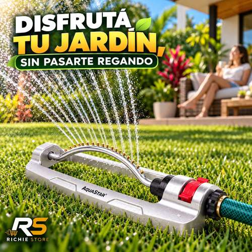  Aspersor Oscilante de Agua para Jardín y Césped con Riego Ajustable - Imagen 2