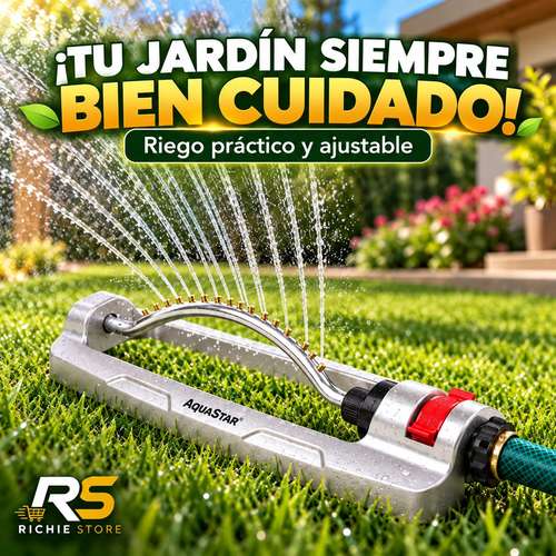  Aspersor Oscilante de Agua para Jardín y Césped con Riego Ajustable