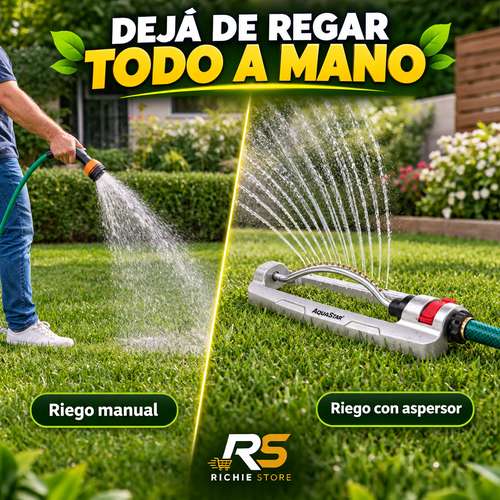  Aspersor Oscilante de Agua para Jardín y Césped con Riego Ajustable - Imagen 6