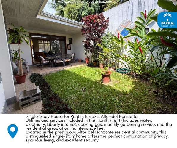 Casa en alquiler Escazu de una planta amueblada y servicios incluidos - Imagen 2