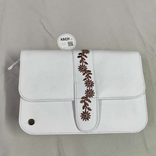 bolso  cartera de cuero hecho a mano artesanal de colombia cod7238 asch - Imagen 3