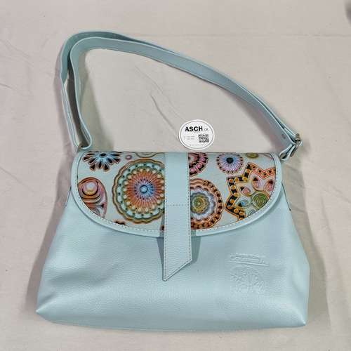 bolso de cuero hecho a mano artesanal de colombia cod7235 asch - Imagen 2