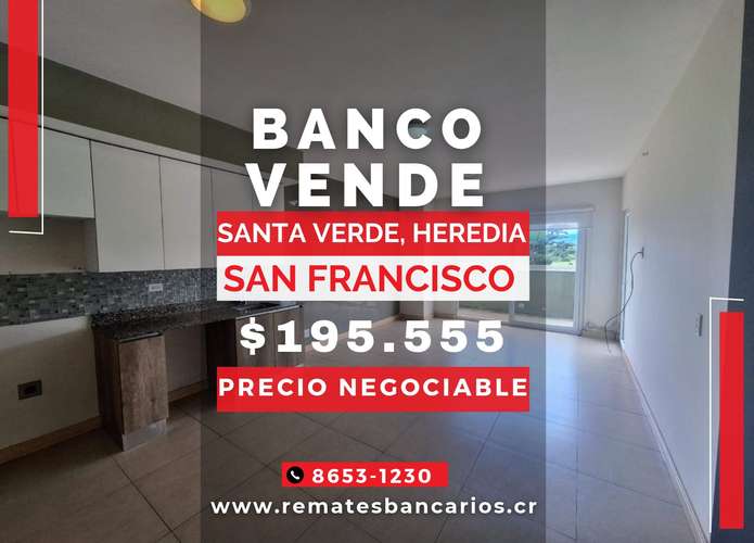 Venta de apartamento, Condominio Higuerón, Santa Verde, Heredia, Remate