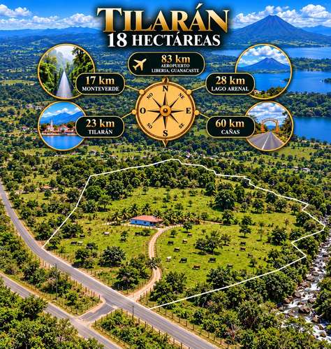 PRECIO Y LUGAR DE OPORTUNIDAD,FINCA EN TILARÁN, GUANACASTE,18 HECTÁREAS  - Imagen 3