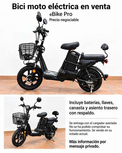 Bici moto eléctrica eBike Pro