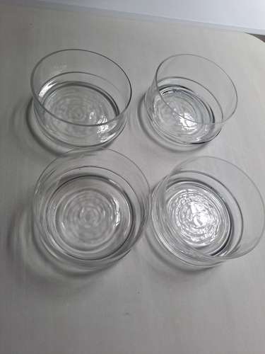 Juego de 4 Bowls de Vidrio Transparente  - ¡Excelente Estado!