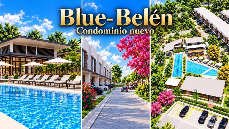Moderna Casa Ejecutivo en Condominio Blue | 3 Habs + Jardín + Isla + Carga EV +  25 Amenidades Club Spa | Belén