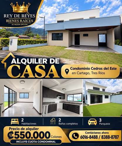 ALQUILER DE CASA EN TRES RIOS DE CARTAGO - Imagen 2