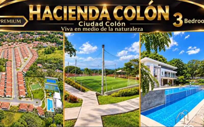 Casa Moderna 172m² con Línea Blanca | 3 Habs + Oficina + Patio + Tenis | Hacienda Colón, Ciudad Colón