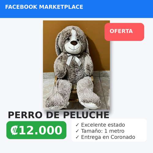 Perro de peluche grande