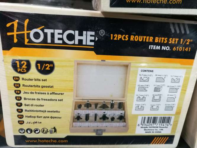 caja kit cuchillas router ruter 12 piezas herramienta asch - Imagen 6