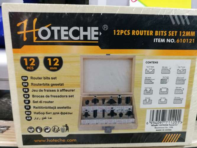 caja kit cuchillas router ruter 12 piezas herramienta asch - Imagen 7