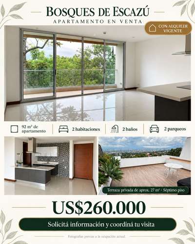 Apartamento en Venta Condominio Bosques de Escazú