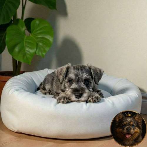 Cachorro Schnauzer Miniatura Salpimienta y Negro / Miniature Schnauzer Salt and Pepper and Black disponible - Imagen 5