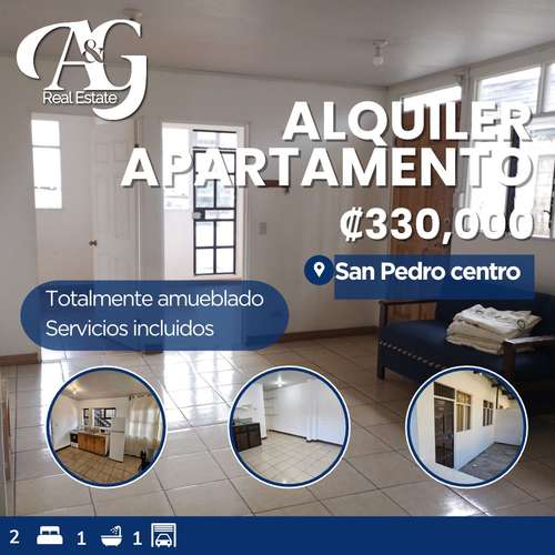 Alquiler apartamentos amueblados San Pedro centro. Serv Incluidos  - Imagen 1