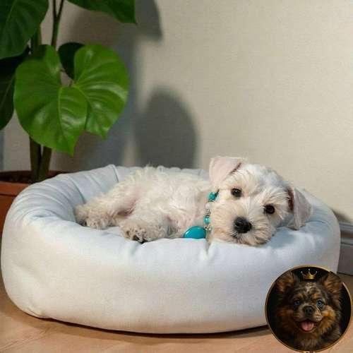 Cachorro Schnauzer Blanco y Black Silver / Miniature Schnauzer White and Black Silver disponible