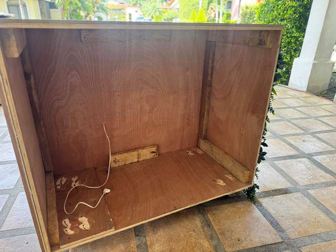 Mueble para ferias eventos con ruedas, rótulo