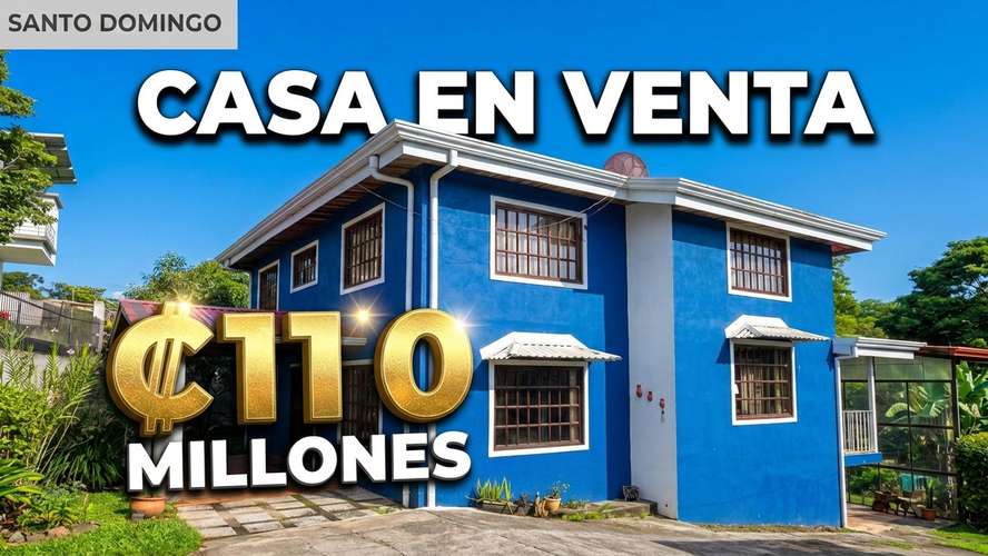 Casa en Venta, 4 habitaciones, con rancho BBQ y jardín en Santo Domingo – ¡Tu refugio natural en Heredia! 571 mts2 lote - Imagen 1